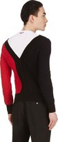 Thumbnail for your product : Moncler Gamme Bleu Navy & Red Colorblock Textured Knit Sweater