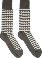 Thumbnail for your product : Marc by Marc Jacobs Grey Zig Zag Socks