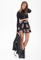 Thumbnail for your product : Forever 21 Clustered Floral Print Skater Skirt