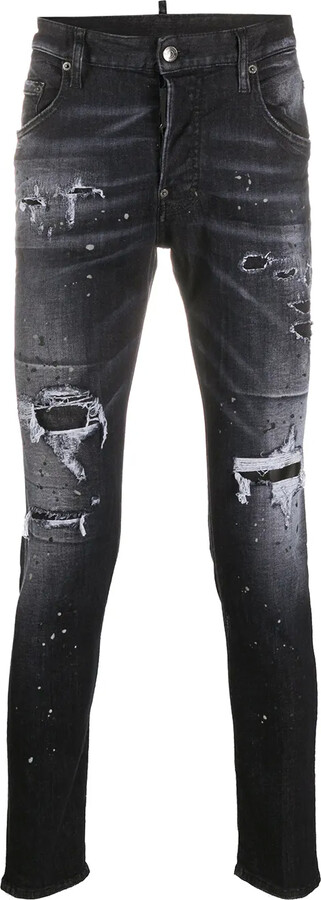 jeans mens paint splatter