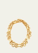 Thumbnail for your product : Ben-Amun 24K Yellow Gold Hammered Cable Chain Necklace