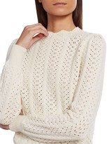 Thumbnail for your product : Frame Pointelle Petal Long-Sleeve Sweater