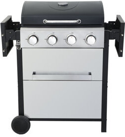 Moda Furnishings 4-burner Propane Gas Bbq Grill 34200btu Output With Wire Enamel Cooking Grids