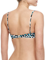 Thumbnail for your product : Milly Maxime Printed Underwire Swim Top, Aqua