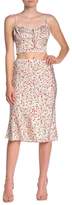 Thumbnail for your product : OOBERSWANK Floral Print Satin Slip Skirt