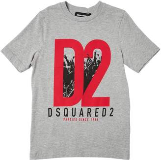 DSQUARED2 D2 Print Cotton Jersey T-Shirt