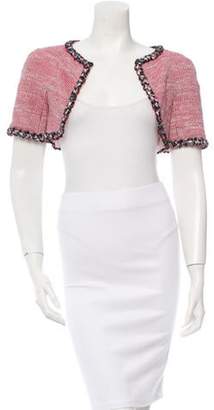 Chanel Tweed Metallic-Trimmed Bolero w/ Tags Pink Tweed Metallic-Trimmed Bolero w/ Tags