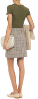 Thumbnail for your product : Sandro Checked jacquard mini skirt - Neutral - 3