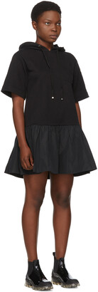 Moncler Black Hoodie Short Dress