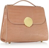 Thumbnail for your product : Le Parmentier Bombo Croco Embossed Leather Top-Handle Satchel Bag w/Stap