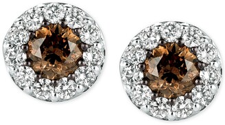 LeVian Chocolatier Diamond Stud Earrings (1 ct. t.w.) in 14k White Gold
