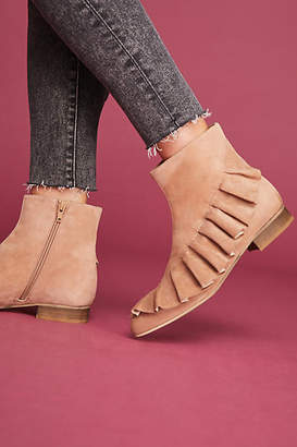 Anthropologie Ruffled Ankle Boots