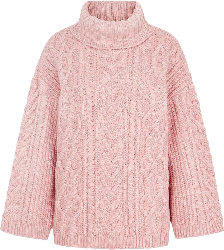 Timmy Tunic Sweater ~ Pink Rose Knit XS
