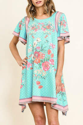 Umgee USA Scarf-Print Tee Dress