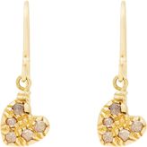Thumbnail for your product : Fabrizio Riva Brown Diamond & Gold Heart Drop Earrings-Colorless