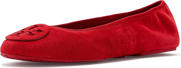 Tory Burch Reva Travel Ballet Women's Shoes Toucan Red : 7 M, Leather