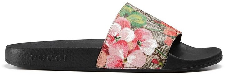 Gucci GG Blooms Supreme slide sandals - ShopStyle