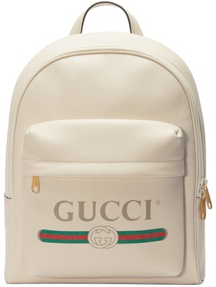 Gucci Print leather backpack