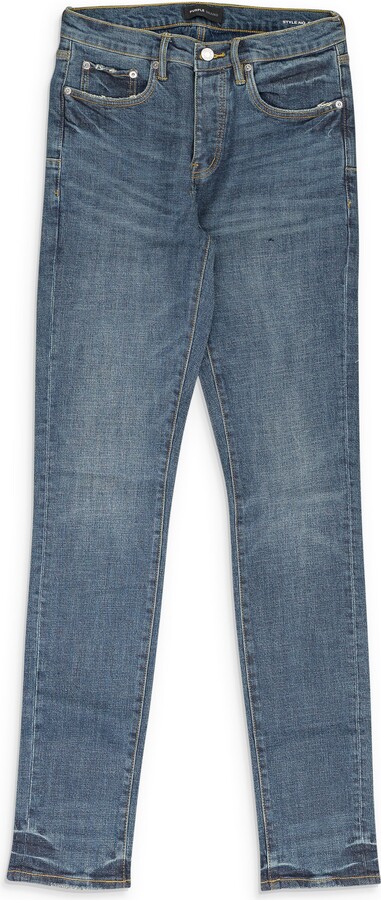 Purple Brand Blue Skinny Vintage Coated Denim