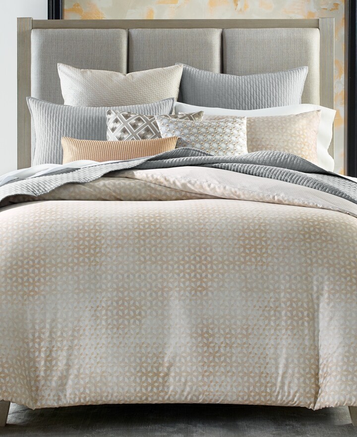 Closeout Bedford Geo Duvet Cover, Hotel Collection Woven Texture Full Queen Duvet Cover