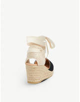 Thumbnail for your product : LK Bennett Maureene heeled canvas espadrilles