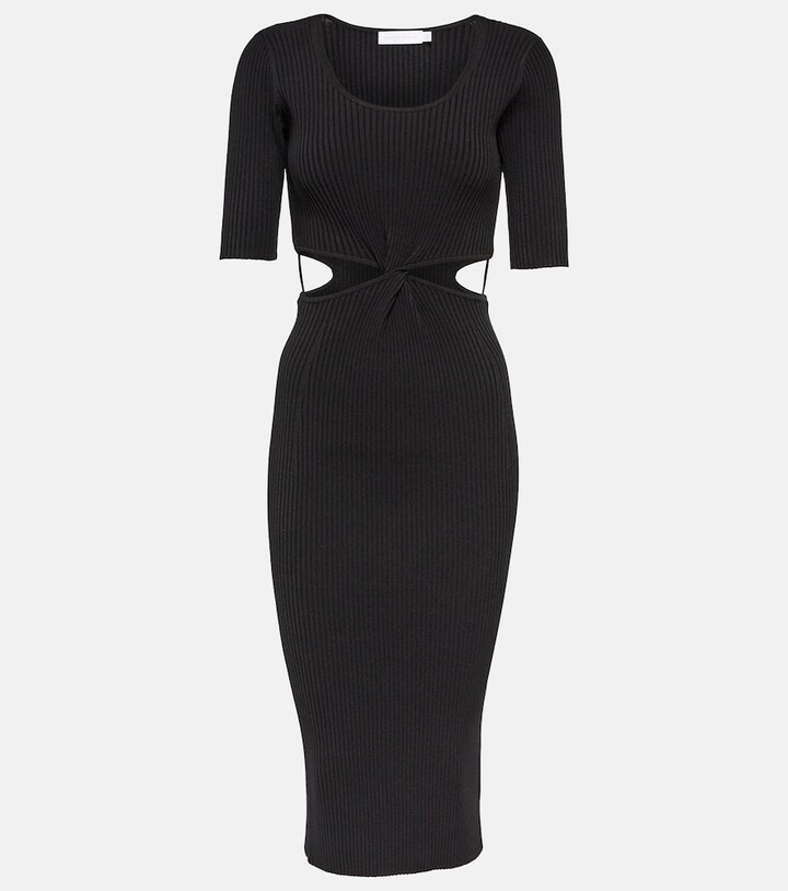 Simkhai Colette ribbed-knit cutout dress