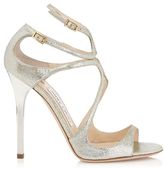 Thumbnail for your product : Jimmy Choo Lance Champagne Glitter Leather Sandals