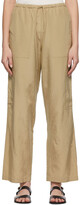 Thumbnail for your product : AURALEE Beige Silk Light Sleek Trousers