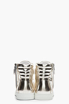 Thumbnail for your product : Pierre Hardy Metallic Silver Patent Leather 112 Sneakers