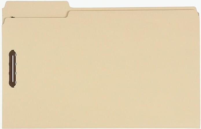 Pendaflex® 100% Recycled Reinforced File Folder, 1/3-Cut Tab, Legal Size, Paper Stock, Manila, 50/Box (29537R)