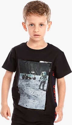 Fabric Flavours Kids' Apollo Print Short Sleeve T-Shirt