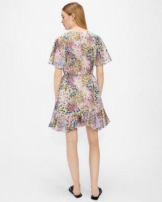 Ted Baker LALU Urban Printed Fluted Hem Mini Dress - ShopStyle