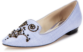 Thumbnail for your product : Rene Caovilla Embellished Raffia Loafer