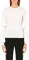 Thumbnail for your product : Alexander McQueen Balloon-sleeve wool jumper