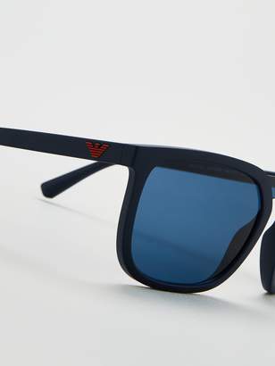 Emporio Armani Blue Lens OEA4123 Sunglasses - Navy