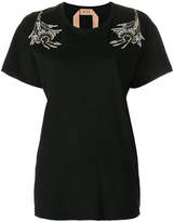 Thumbnail for your product : No.21 embroidered shoulder T-shirt