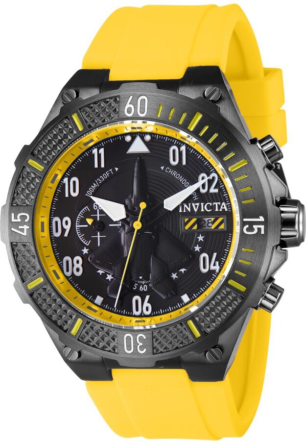 Invicta Men's 39899 Aviator Quartz Multifunction Black Dial Watch
