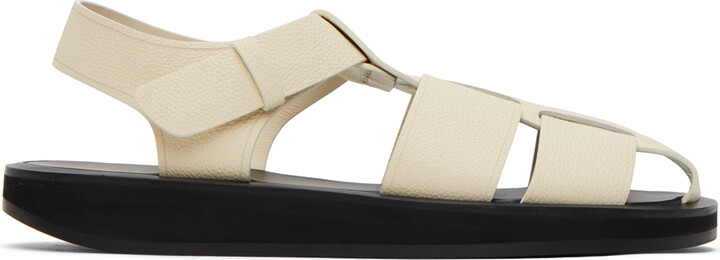 The Row Off-White Fisherman Sandals
