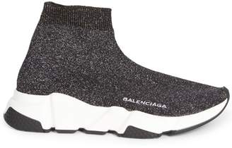 Balenciaga Speed Metallic High-Top Sneakers