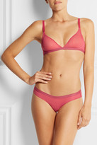 Thumbnail for your product : Calvin Klein Underwear Abstract stretch-tulle soft-cup triangle bra
