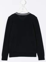 Thumbnail for your product : Gucci Kids insects pattern V-neck jumper