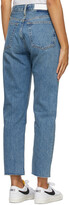Thumbnail for your product : RE/DONE Blue High-Rise Stove Pipe Jeans