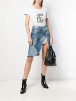 Thumbnail for your product : R 13 ripped denim skirt