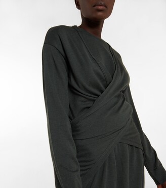 Lemaire Convertible wool-blend wrap dress