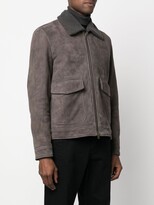Thumbnail for your product : Salvatore Santoro Shearling-Collar Leather Jacket