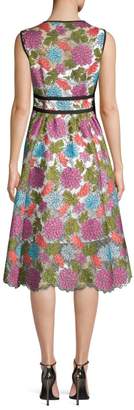 Nanette Lepore Embroidered Floral Button-Front Dress