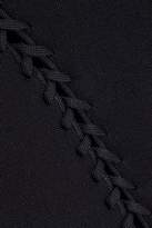 Thumbnail for your product : Alexander Wang Lace-up Scalloped Stretch-knit Mini Dress