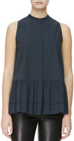 Thumbnail for your product : The Row Sleeveless Buttoned Peplum Blouse