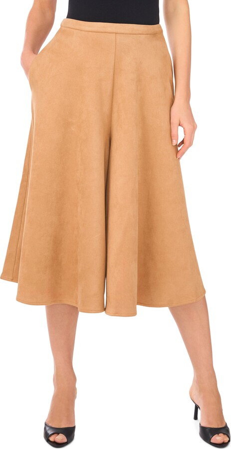 Ted Baker Faux Suede Wide Leg Culottes