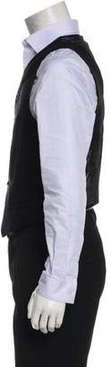 Ann Demeulemeester Embroidered Wool-Blend Suit Vest